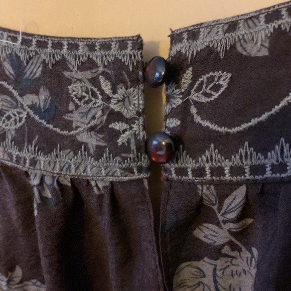 Chocolate scoop neck mini dress with embroidered detail S M L - Picture 8 of 12